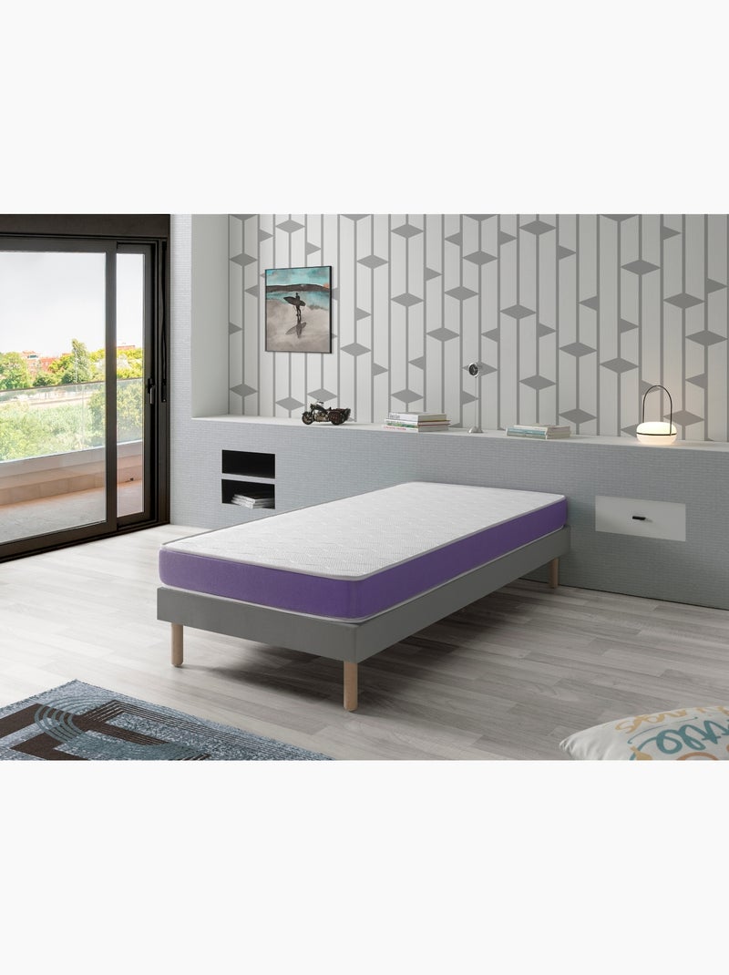 Matelas en  mousse respirante  ONIX, Epaisseur 14 CM , Ergonomique et adaptable Bleu - Kiabi