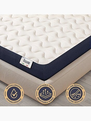 Matelas en mousse the white stone - h.10 cm - hypoallergénique - respirant