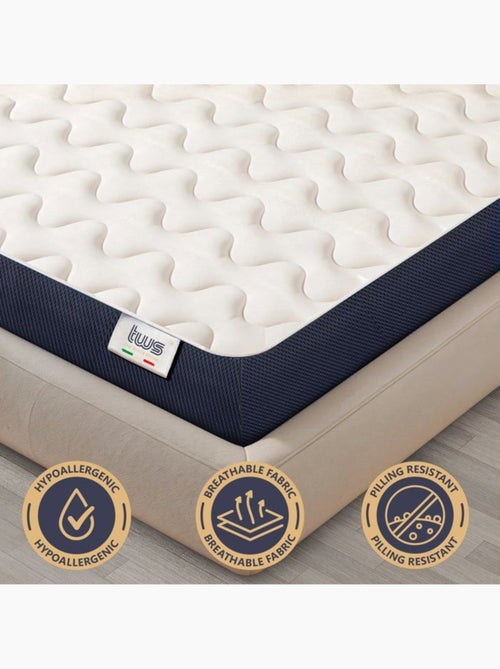 Matelas en mousse THE WHITE STONE - H.14 cm - Hypoallergénique - Ferme - Kiabi