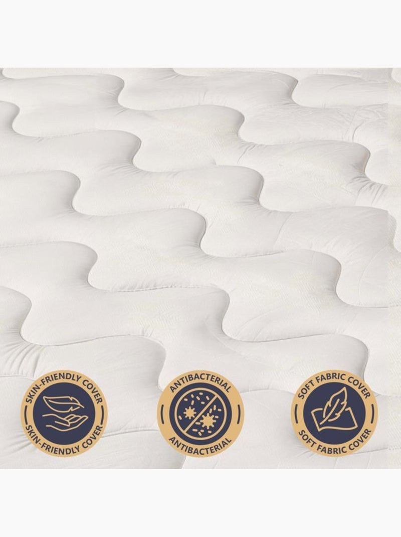 Matelas en mousse THE WHITE STONE - H.14 cm - Hypoallergénique - Ferme Blanc - Kiabi