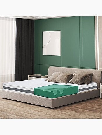 Matelas en mousse the white stone - h.16 cm - hypoallergénique - ferme - antibactérien