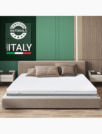 Matelas en mousse the white stone - h.16 cm - hypoallergénique - ferme - antibactérien