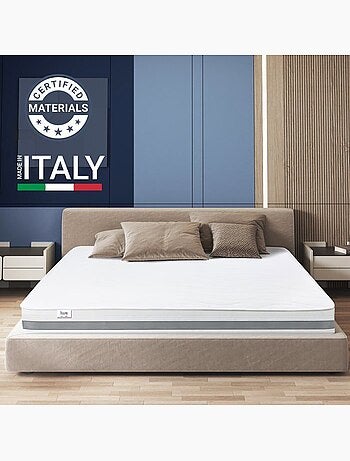 Matelas en mousse the white stone - h.20 cm - hypoallergénique - ferme - antibactérien