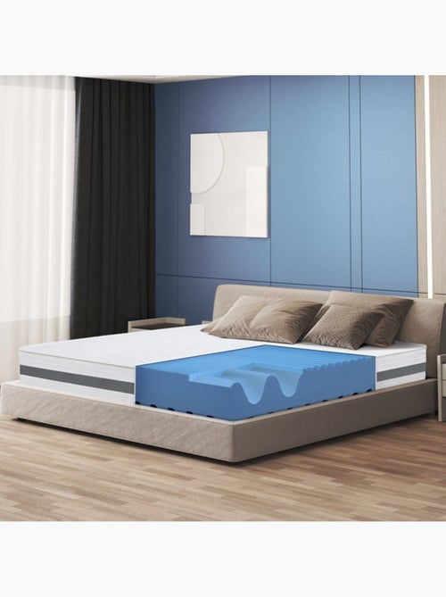 Matelas en mousse THE WHITE STONE - H.20 cm - Hypoallergénique - Ferme - Antibactérien - Kiabi
