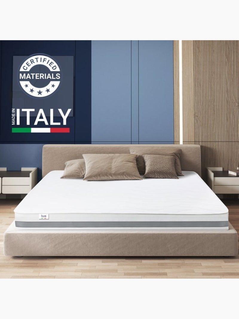 Matelas en mousse THE WHITE STONE - H.20 cm - Hypoallergénique - Ferme - Antibactérien Blanc - Kiabi