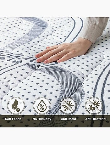 Matelas en mousse the white stone - h.20 cm - hypoallergénique - ferme