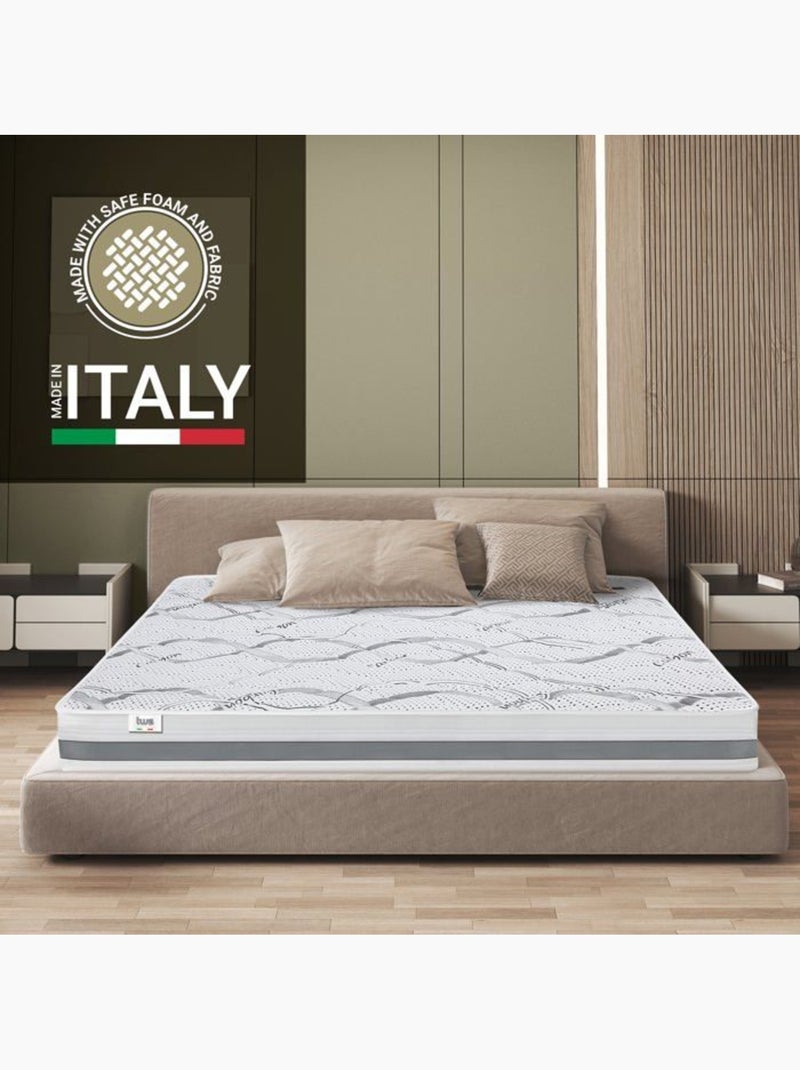Matelas en mousse THE WHITE STONE - H.20 cm - Hypoallergénique - Ferme Blanc - Kiabi