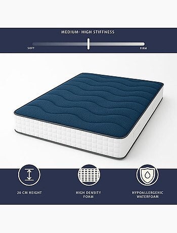 Matelas en mousse the white stone - h.20 cm - orthopédique