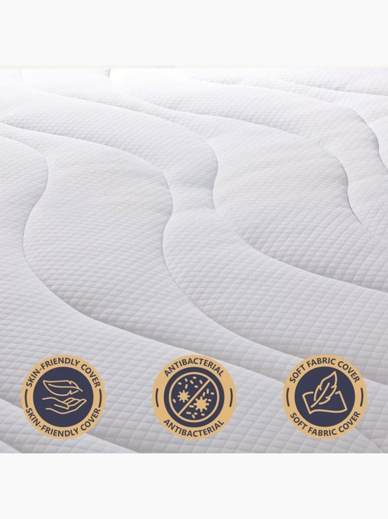 Matelas en mousse THE WHITE STONE - H.25 cm - Hypoallergénique Blanc - Kiabi