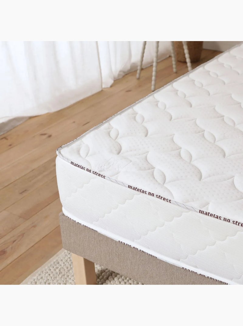 Matelas enfant latex 5 zones ferme mémoire de forme moelleux - 22 cm Blanc - Kiabi