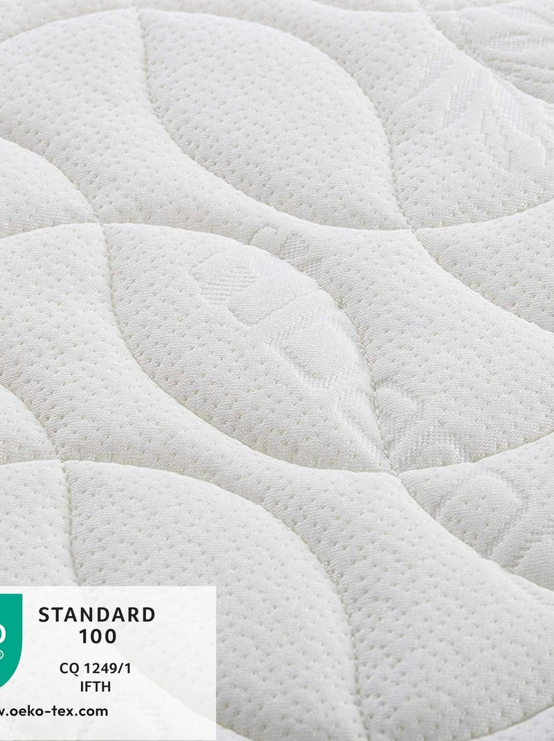 Matelas Enfant/Bébé Bamboo - 70x140x14 cm | Ultra Doux | Sans Traitement Chimique | Déhoussable Blanc - Kiabi