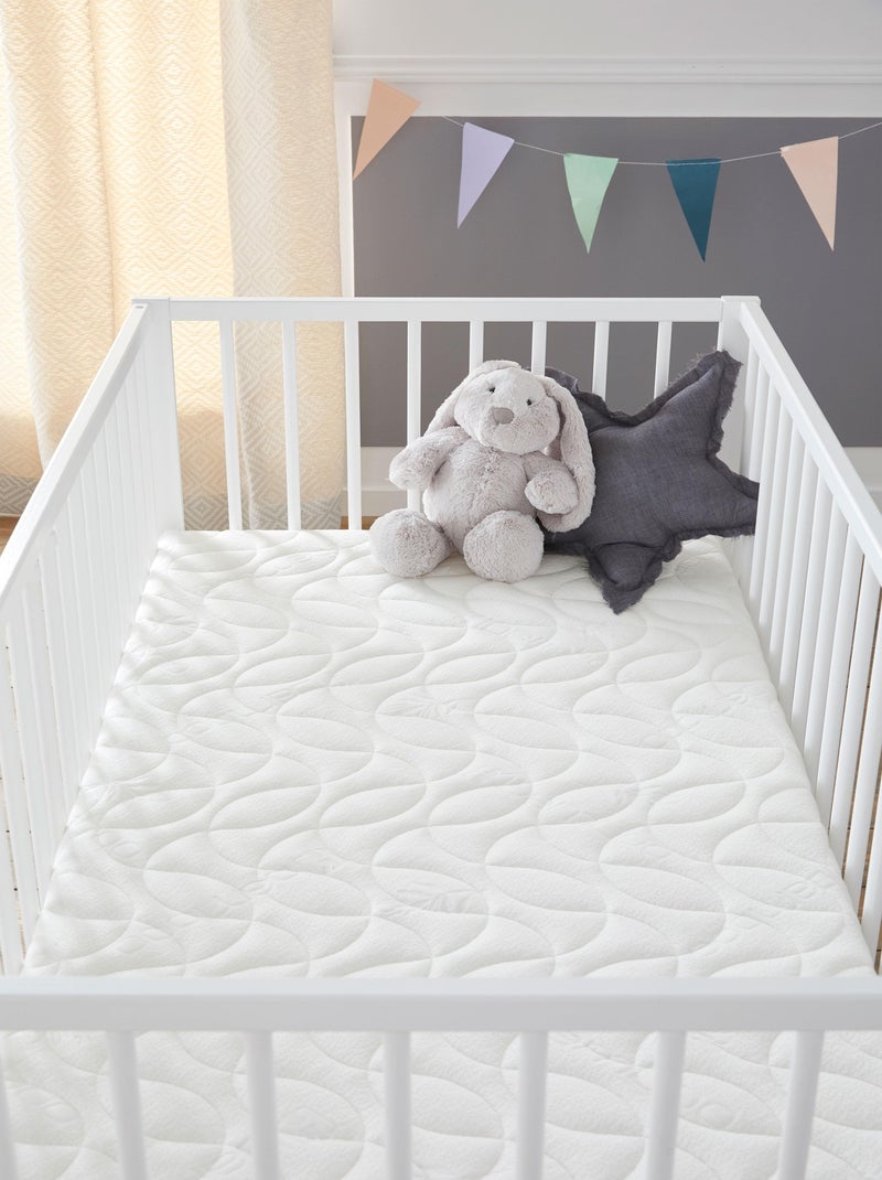 Matelas Enfant/Bébé Bamboo - 70x140x14 cm | Ultra Doux | Sans Traitement Chimique | Déhoussable Blanc - Kiabi