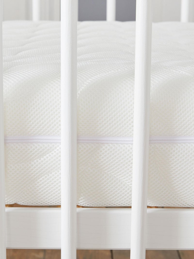 Matelas Enfant/Bébé Confort+ 70x140x14 cm | Circulation Parfaite de l'air | Confort | Déhoussable Blanc - Kiabi