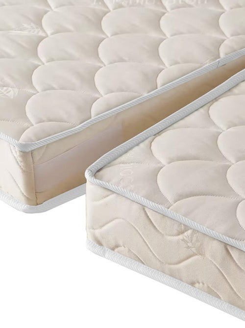 Matelas Evolutif 100% Bio Coton 2 blocs Sans Pesticide Mousse Ferme Fabrication Française - Kiabi