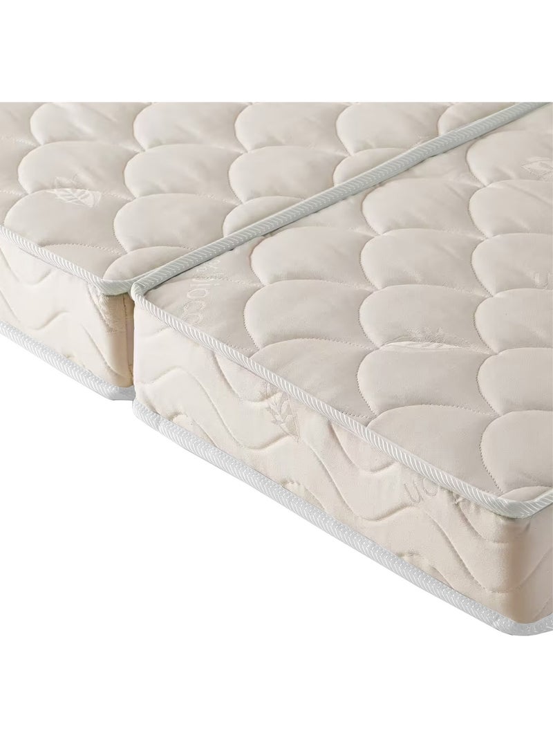 Matelas évolutif en 100% coton bio, confort ferme, soutien optimal - 90 x 190 cm Blanc - Kiabi