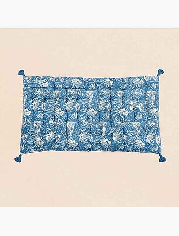 Matelas extérieur en tissu motif feuillage 120x60cm