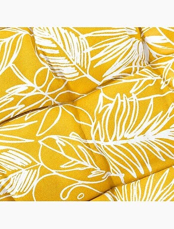 Matelas extérieur en tissu motif feuillage 120x60cm