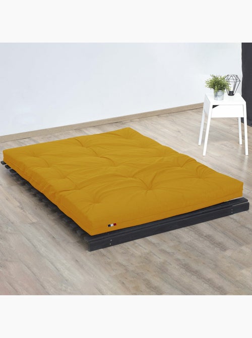 Matelas futon coton et fibres recyclés, fabriqué en France Couleur - Ocre - Kiabi Matelas futon coton et fibres recyclés, fabriqué en France Couleur - Ocre - Kiabi