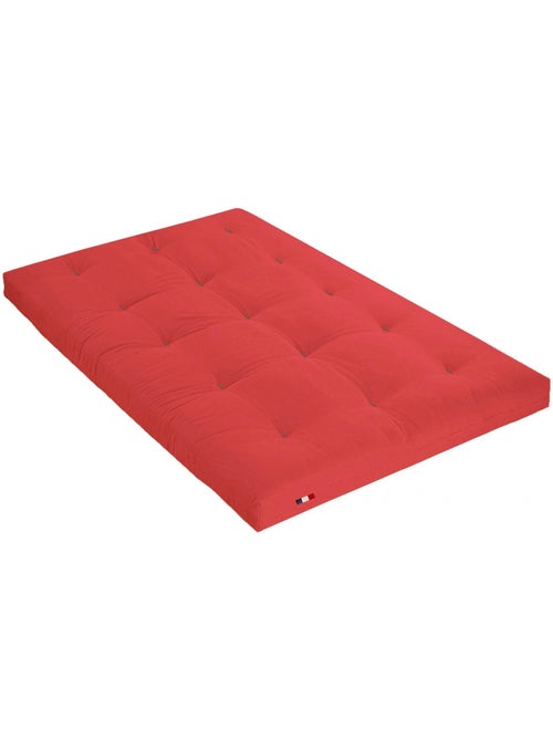 Matelas futon coton et fibres recyclés, fabriqué en France Couleur - Rouge - Kiabi Matelas futon coton et fibres recyclés, fabriqué en France Couleur - Rouge - Kiabi