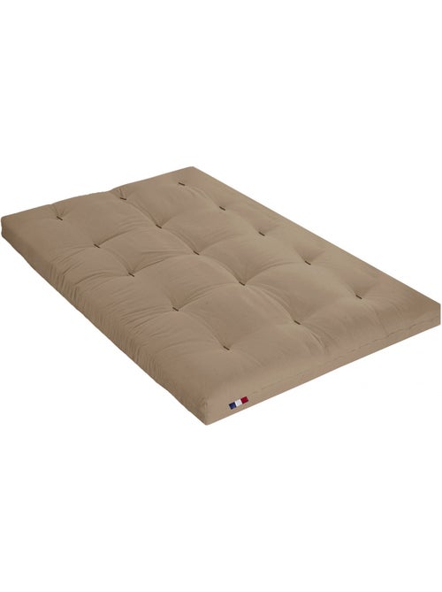 Matelas futon coton et fibres recyclés, fabriqué en France Couleur - Taupe - Kiabi Matelas futon coton et fibres recyclés, fabriqué en France Couleur - Taupe - Kiabi