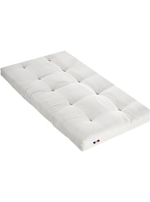 Matelas futon écru en coton et fibres recyclées, fabrication Française Couleur - Écru - Kiabi Matelas futon écru en coton et fibres recyclées, fabrication Française Couleur - Écru - Kiabi