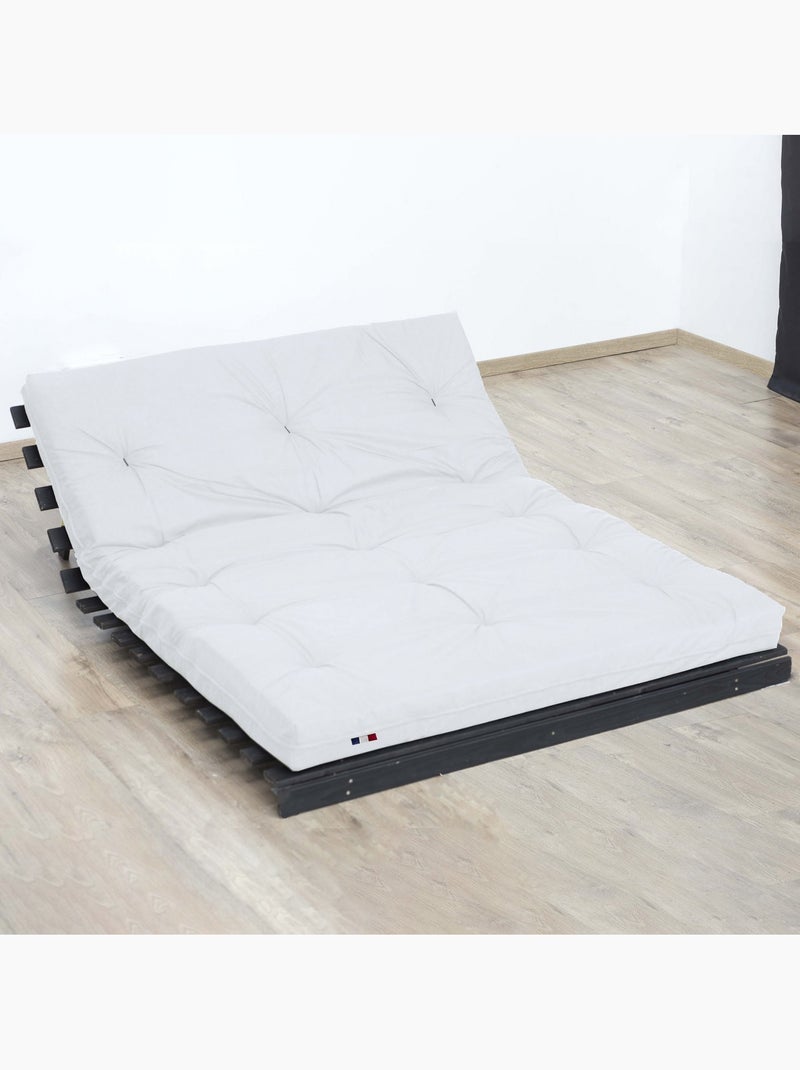 Matelas futon écru en coton et fibres recyclées, fabrication Française Couleur - Écru Ecru - Kiabi