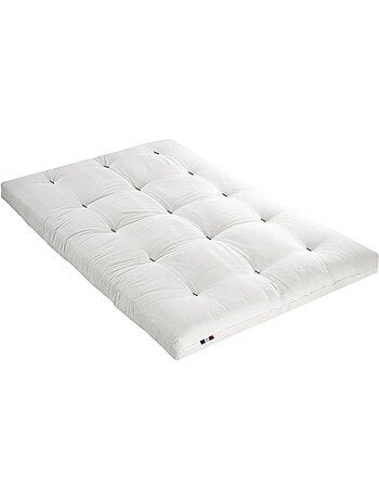 Matelas futon écru latex et fibres, confort et fabrication française Couleur - Écru