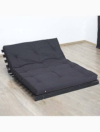 Matelas futon latex et fibres, fabrication française Couleur - Gris Anthracite