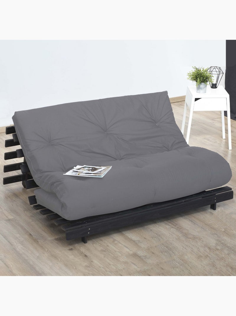 Matelas futon latex et fibres, fabrication française Couleur - Gris Clair Blanc Gris - Kiabi