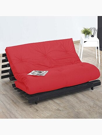 Matelas futon latex et fibres, fabrication française Couleur - Rouge