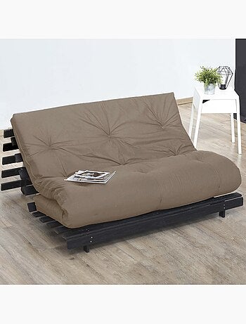 Matelas futon latex et fibres, fabrication française Couleur - Taupe