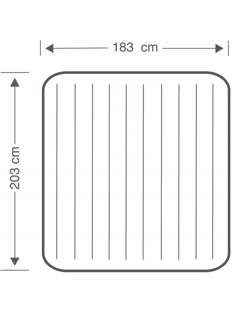Matelas Gonflable Double Place Bleu Bleu - Kiabi