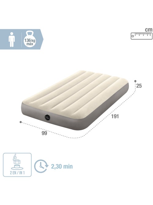 Matelas gonflable Single High 1 personne - Kiabi
