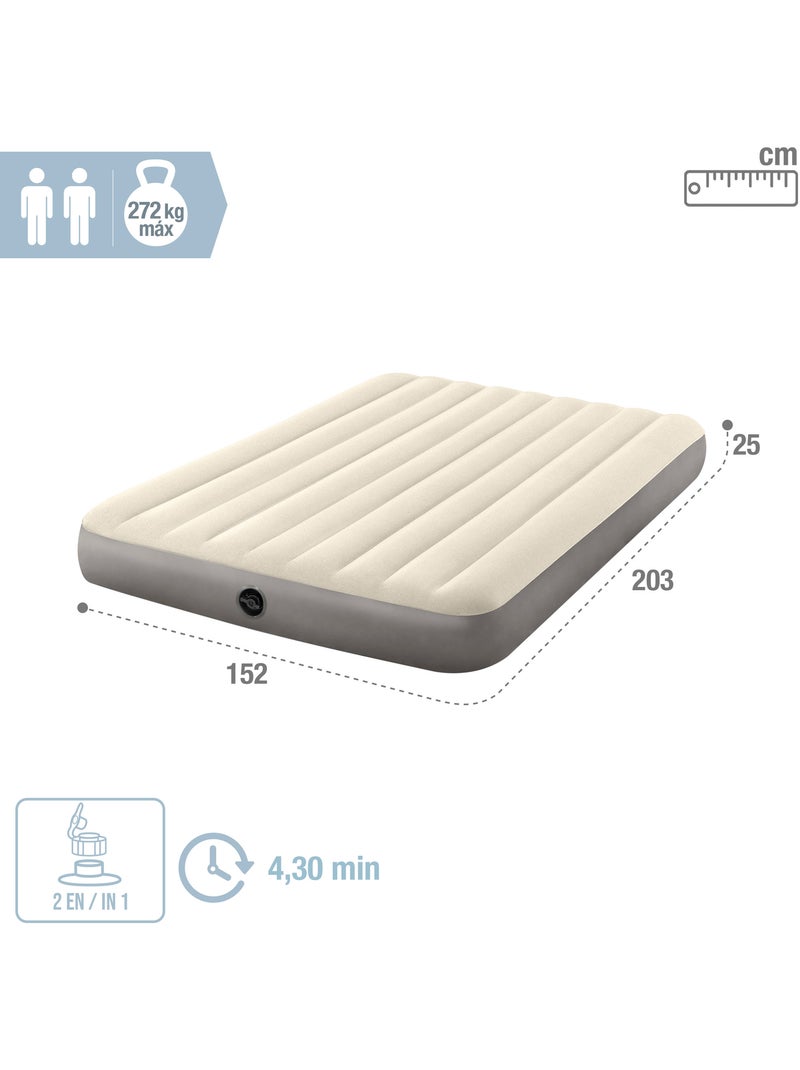 Matelas gonflable Single High Large 2 personnes Beige - Kiabi