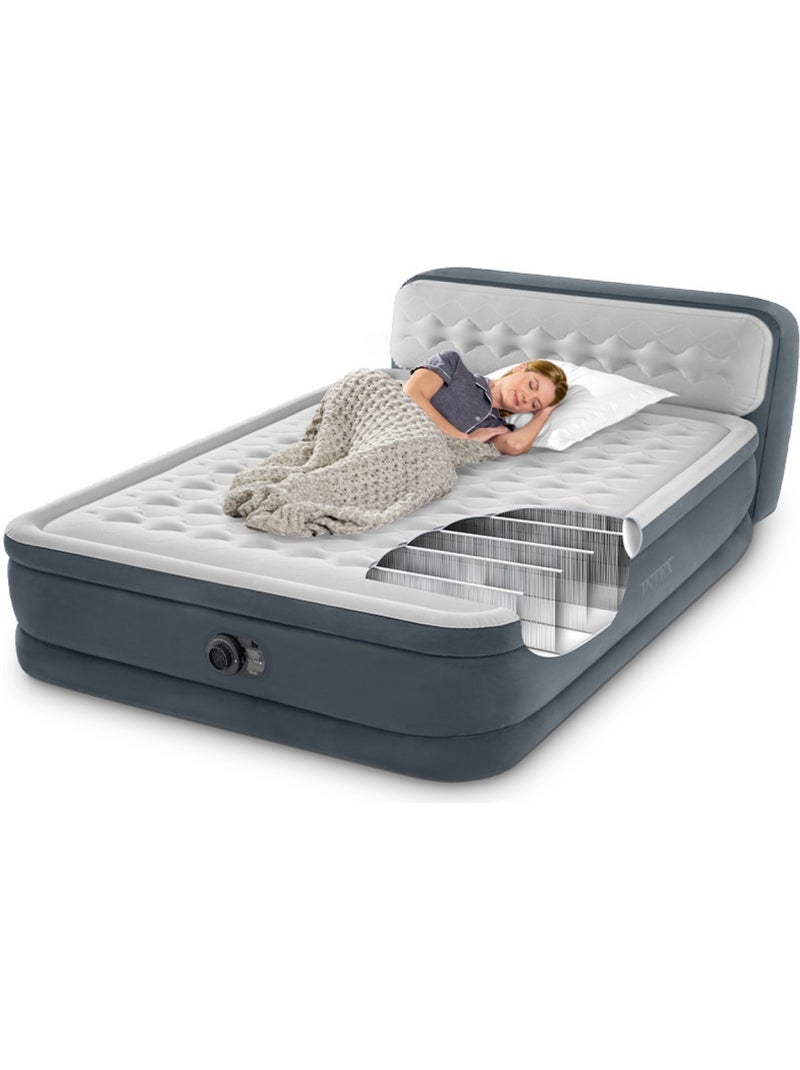 Matelas gonflable Ultra Plush Headboard Gris - Kiabi