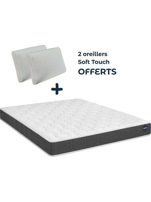 Matelas king size Regular + 2 oreillers Soft Touch offerts - Bultex - Kiabi