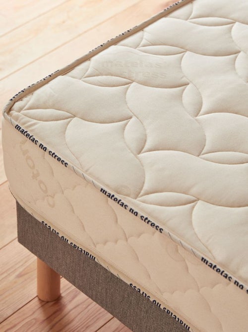Matelas latex ferme coton bio 3 zones de confort - 18 cm - Kiabi