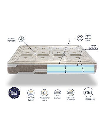 Matelas latex ORGANIC NATURA Epaisseur 26 CM