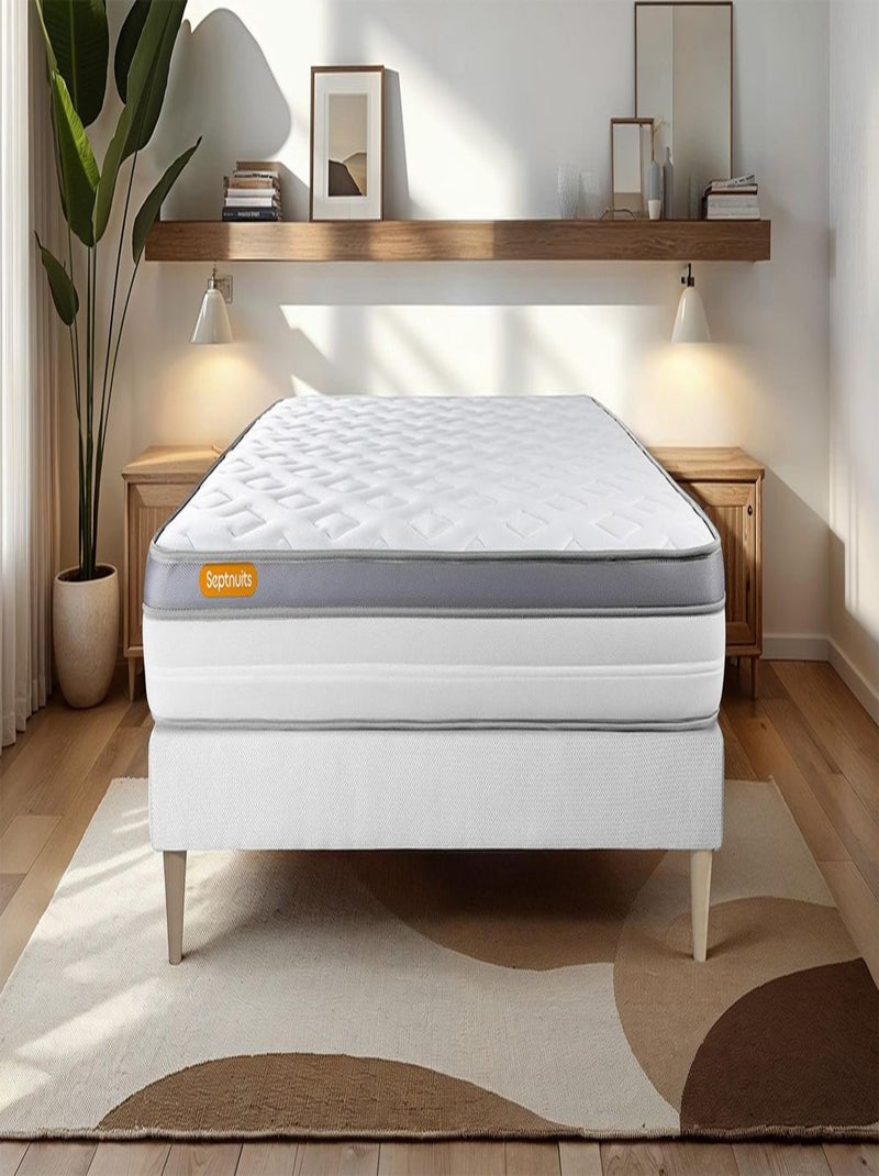 Matelas Mémoire de forme Memo zen Blanc - Kiabi