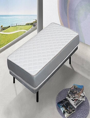 Matelas Mousse 90X190 CONFORT BASIC, Epaisseur 12 CM, Memory Adaptable, Respirant