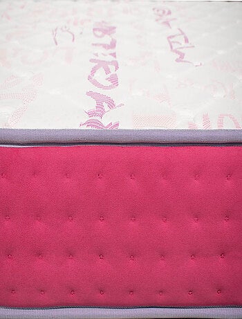 Matelas mousse à memoire de forme ‘AROA VISCO’ épaisseur 18 cm rose
