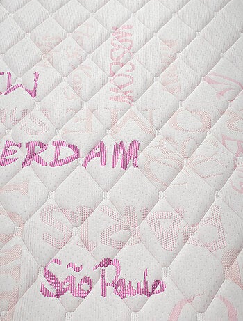 Matelas mousse à memoire de forme ‘AROA VISCO’ épaisseur 18 cm rose