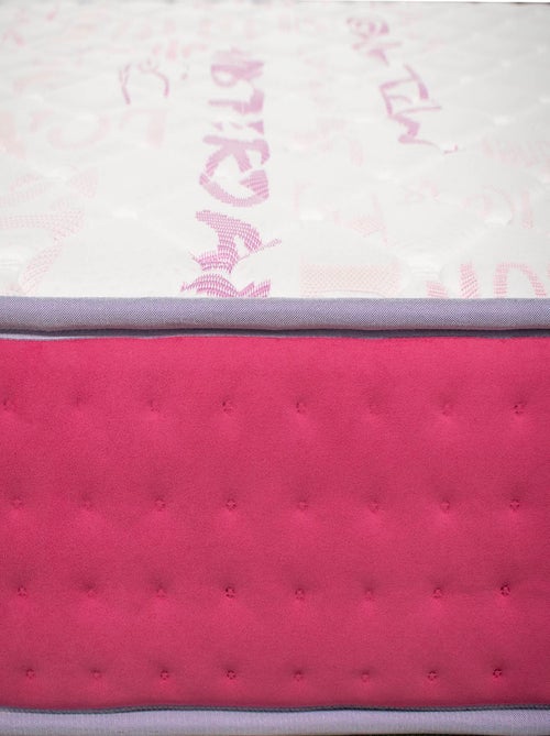 Matelas mousse à memoire de forme ‘AROA VISCO’ épaisseur 18 cm rose - Kiabi