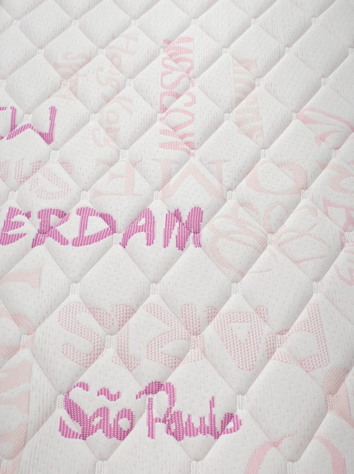 Matelas mousse à memoire de forme ‘AROA VISCO’ épaisseur 18 cm rose - Kiabi