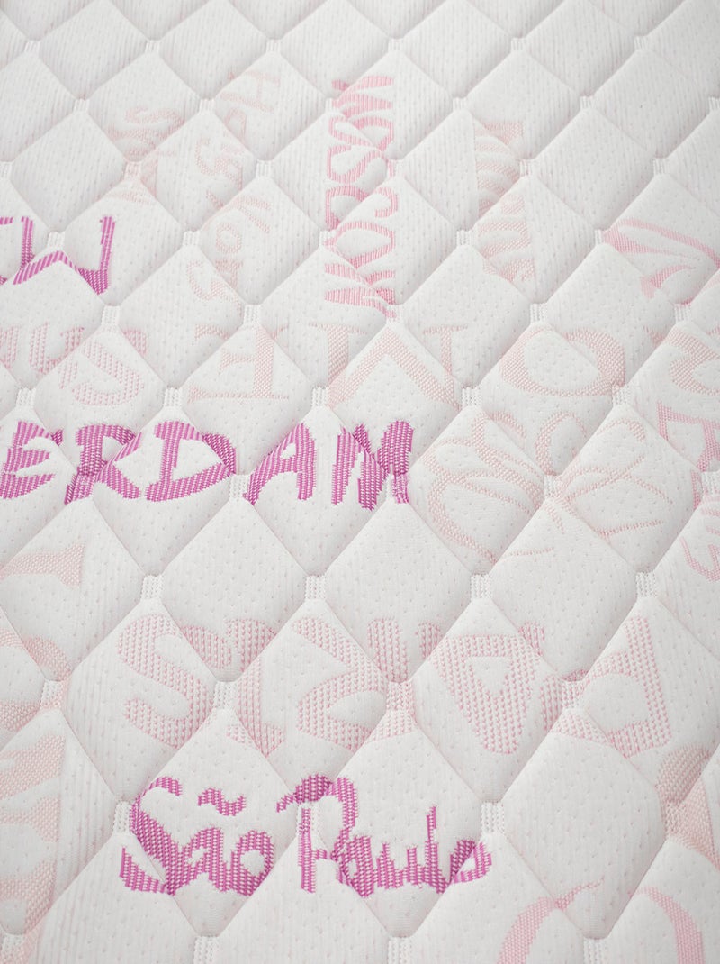 Matelas mousse à memoire de forme ‘AROA VISCO’ épaisseur 18 cm rose N/A - Kiabi