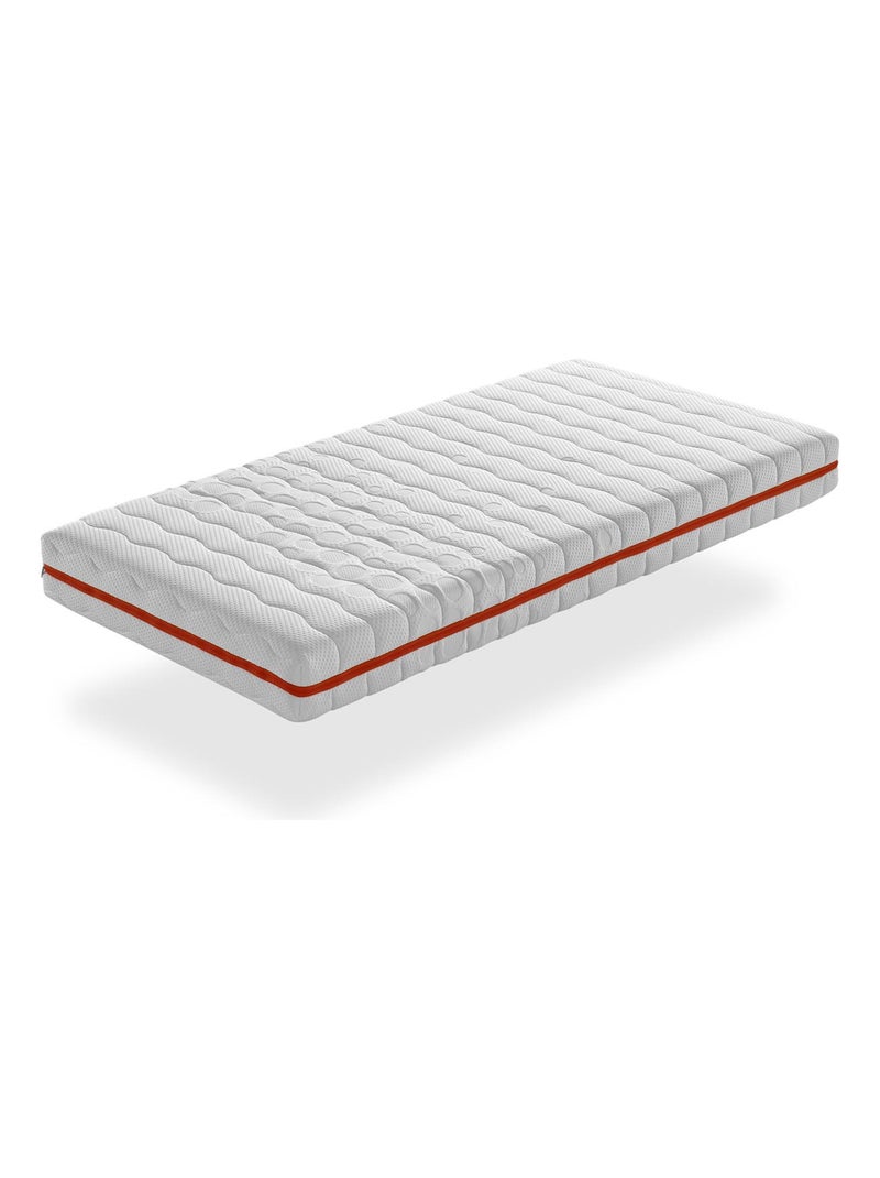 Matelas Mousse  GEA, Epaisseur 18 CM, Dehoussable, Fermete Moyenne, respirant et hygiénique Blanc - Kiabi