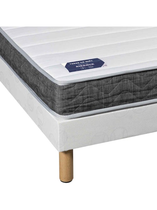 Matelas mousse + latex, sommier pieds AISANCE - Kiabi