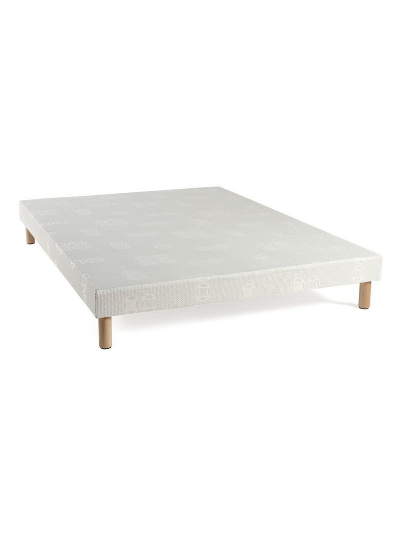 Matelas mousse mémoire, sommier, pieds ABSOLU Blanc - Kiabi