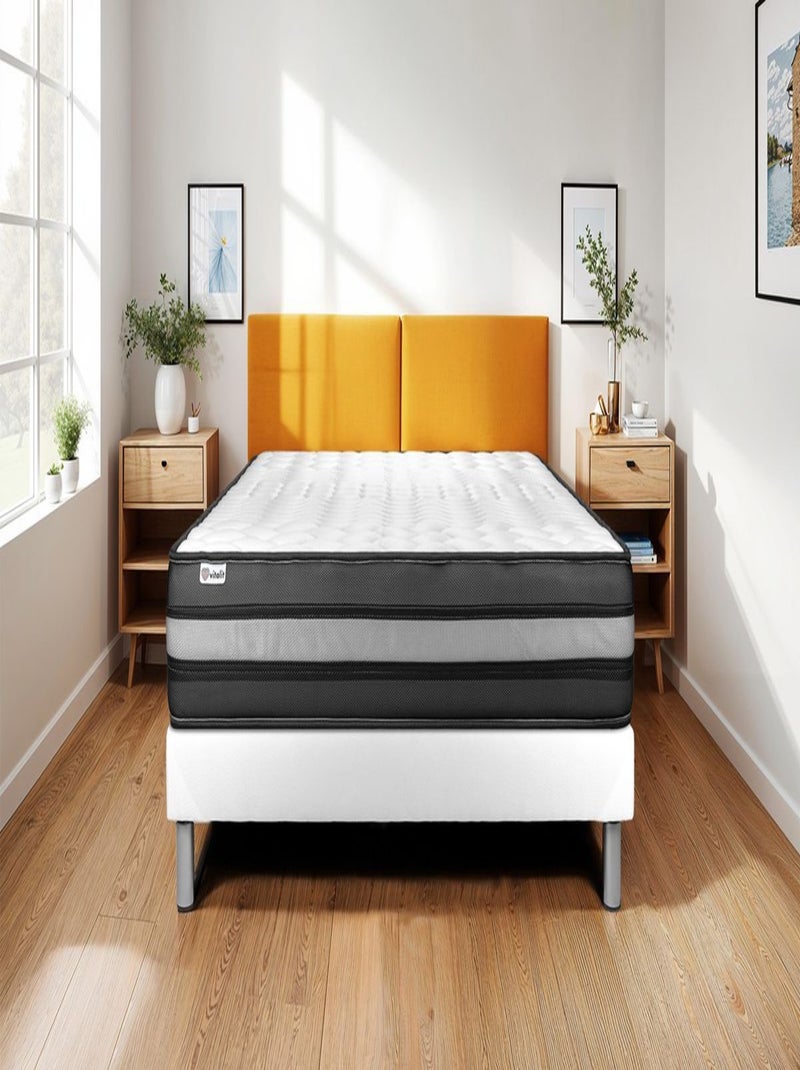 Matelas Mousse polyuréthane à mémoire de forme VITAL POWER ZEN Blanc - Kiabi