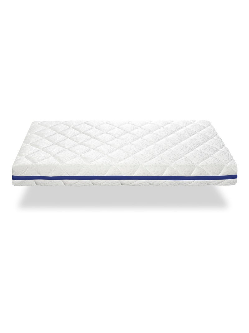 Matelas mousse respirante  HERMES, Epaisseur 11 CM, Dehoussable, ergonomique et adaptable Blanc - Kiabi